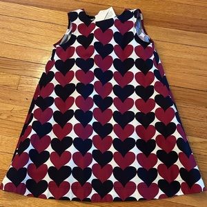 Marimekko Uniqlo Girls Toddler Hearts Dress 3-4T NWT